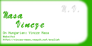 masa vincze business card